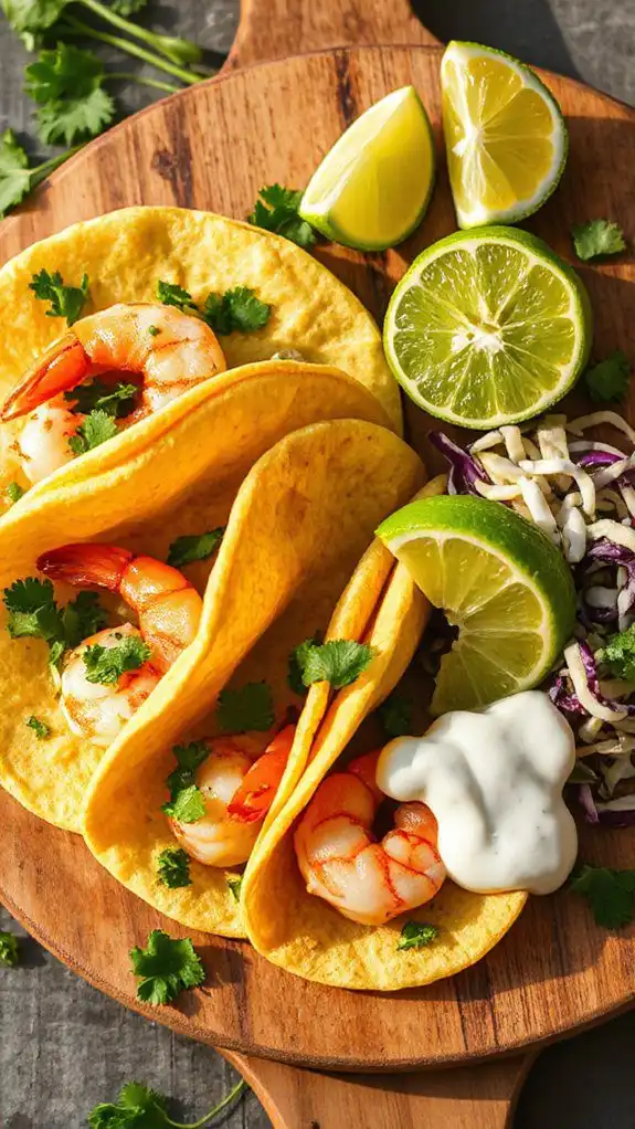 cilantro lime shrimp tacos