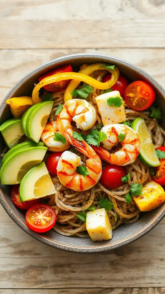 cilantro lime soba salad