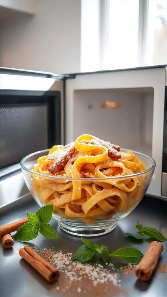 cinnamon flavored sweet pasta dessert
