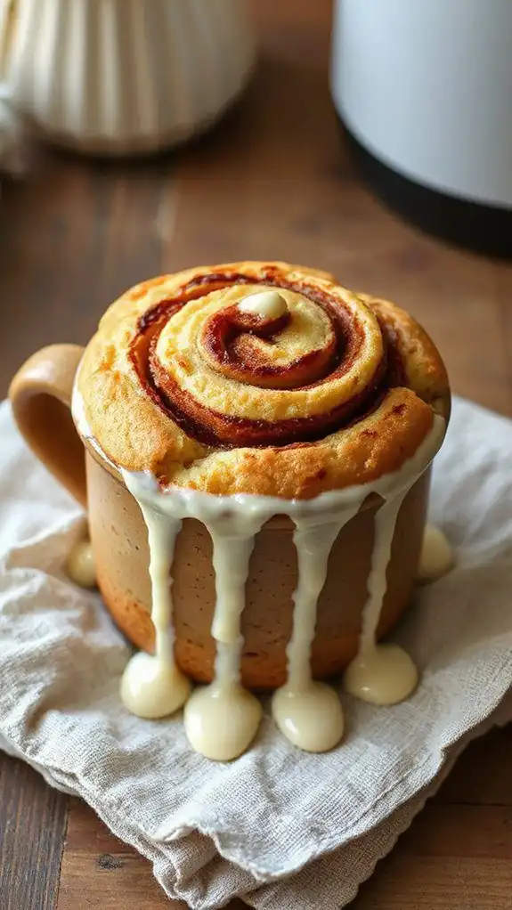 cinnamon roll in mug