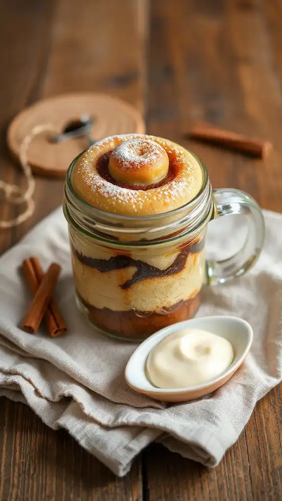 cinnamon roll in mug cinnamon roll in mug