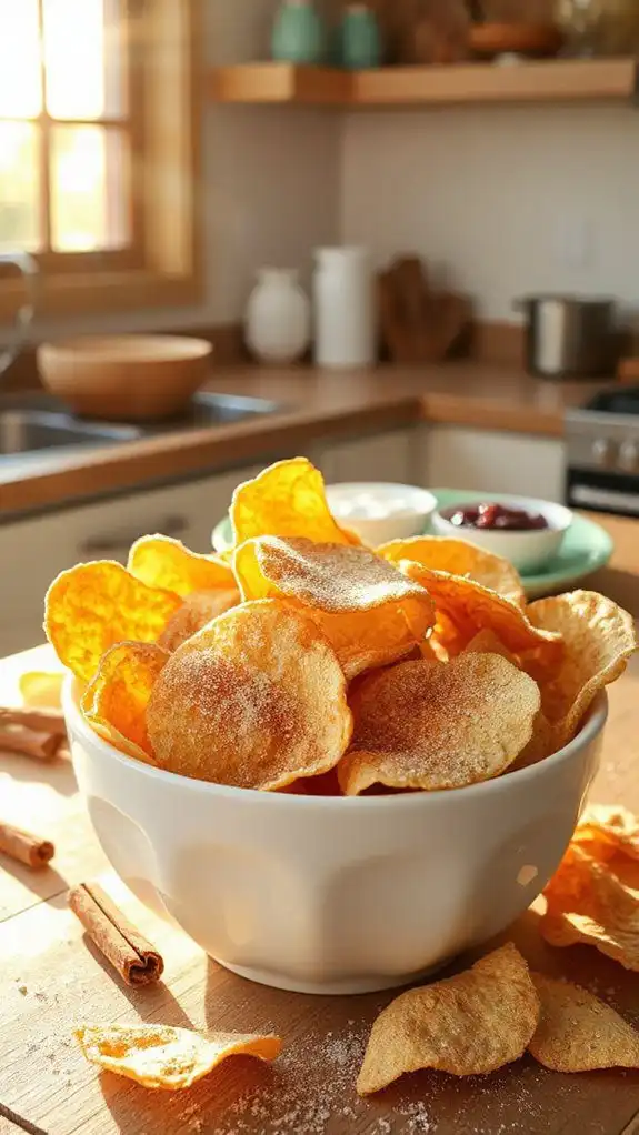 cinnamon sugar tortilla chips