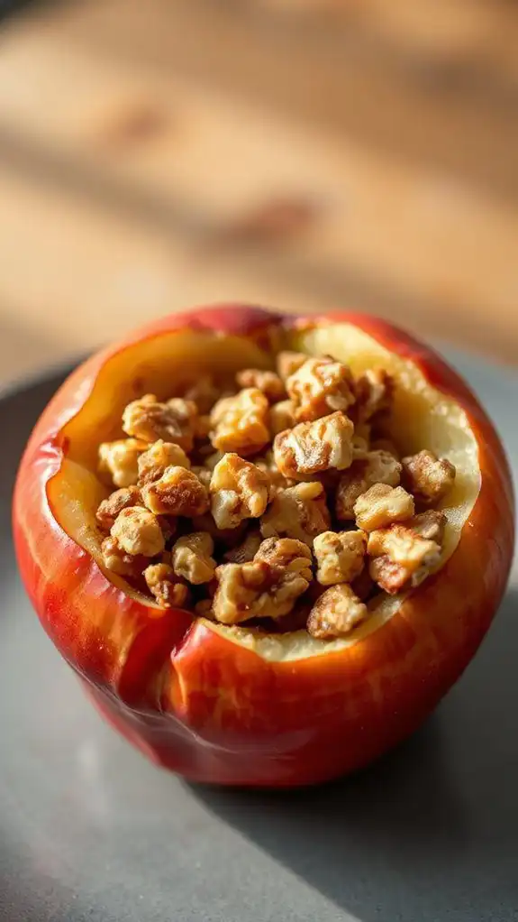 cinnamon walnut baked apples