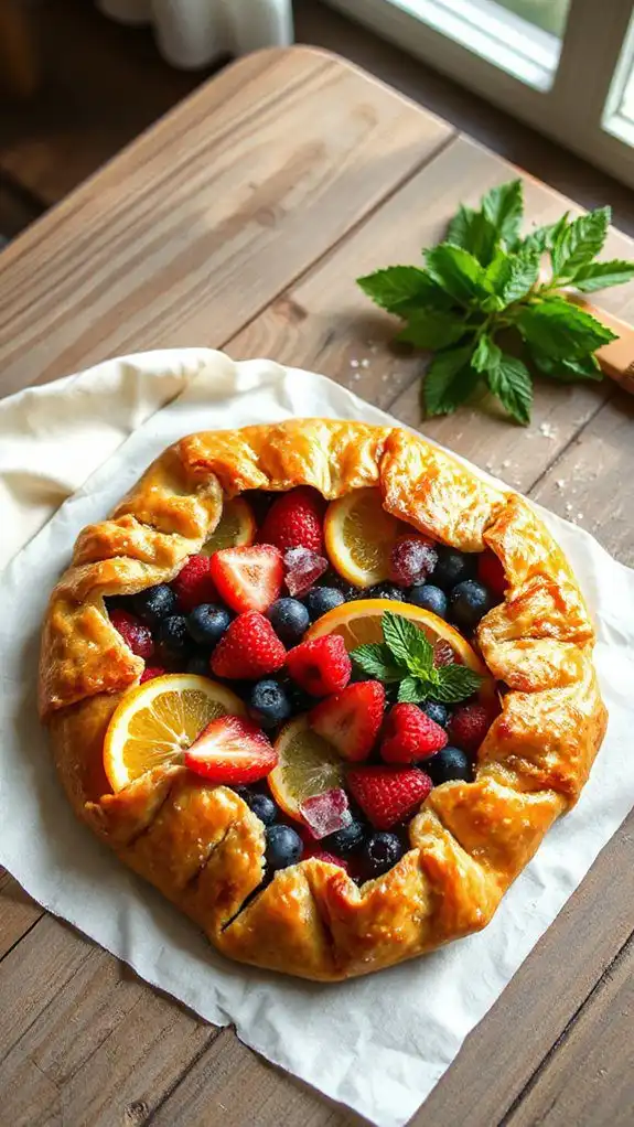 citrus berry pastry dessert