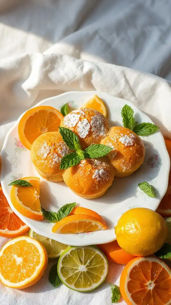 citrus flavored almond pastries