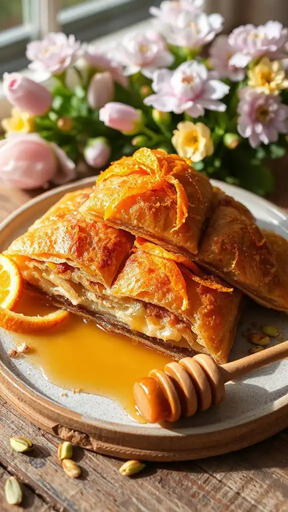 citrus flavored baklava dessert