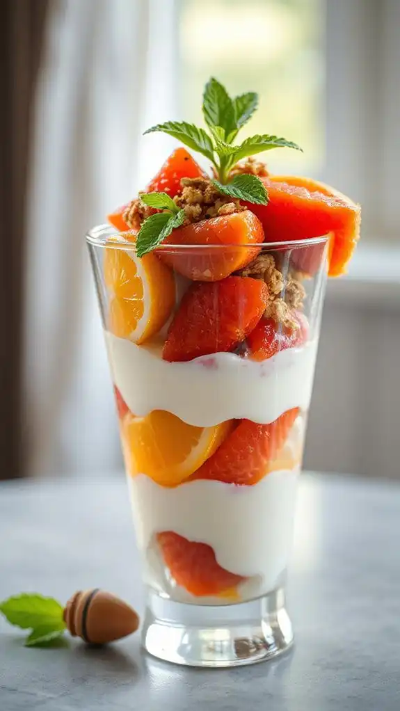 citrus flavored layered dessert