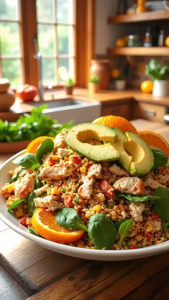 citrus infused chicken quinoa salad