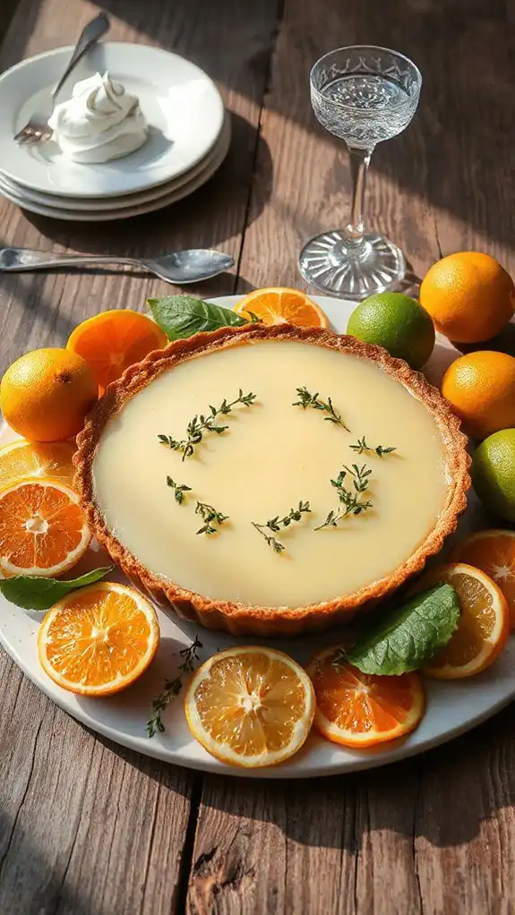citrus infused herb tart