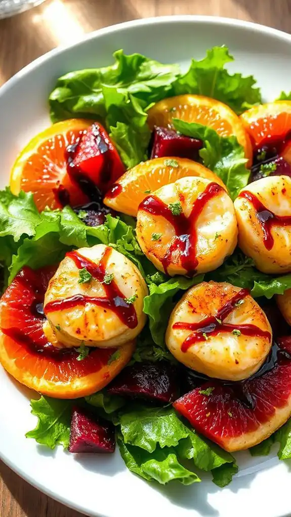 citrus infused scallop salad