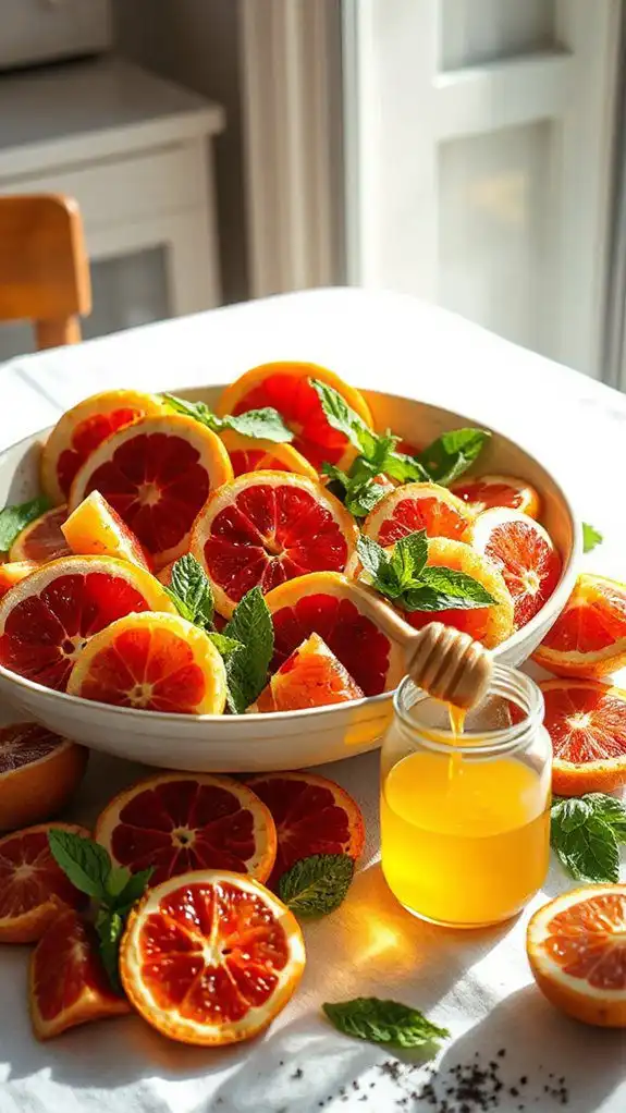 citrus salad with honey
