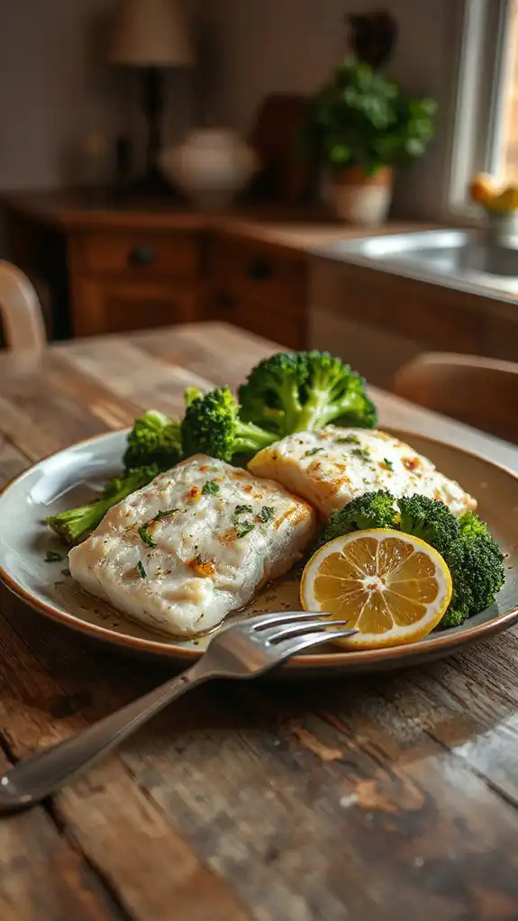 citrusy baked cod dish