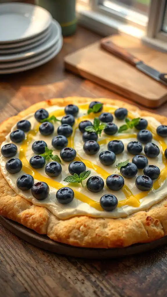 citrusy berry dessert pizza citrusy berry dessert pizza