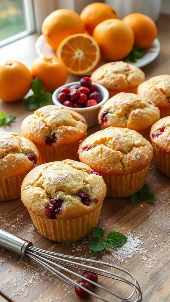 citrusy berry flavored muffins