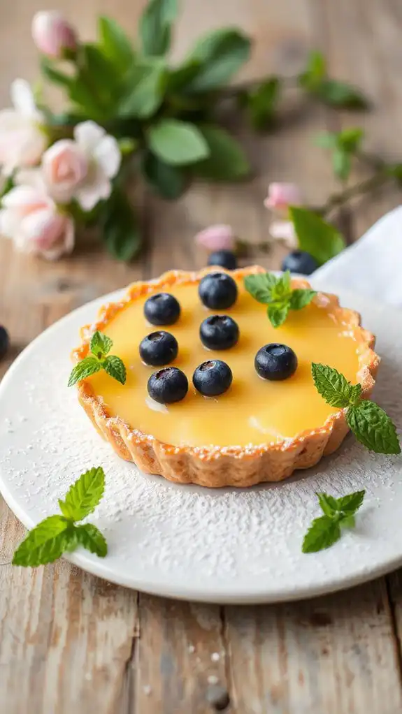 citrusy blueberry dessert tart