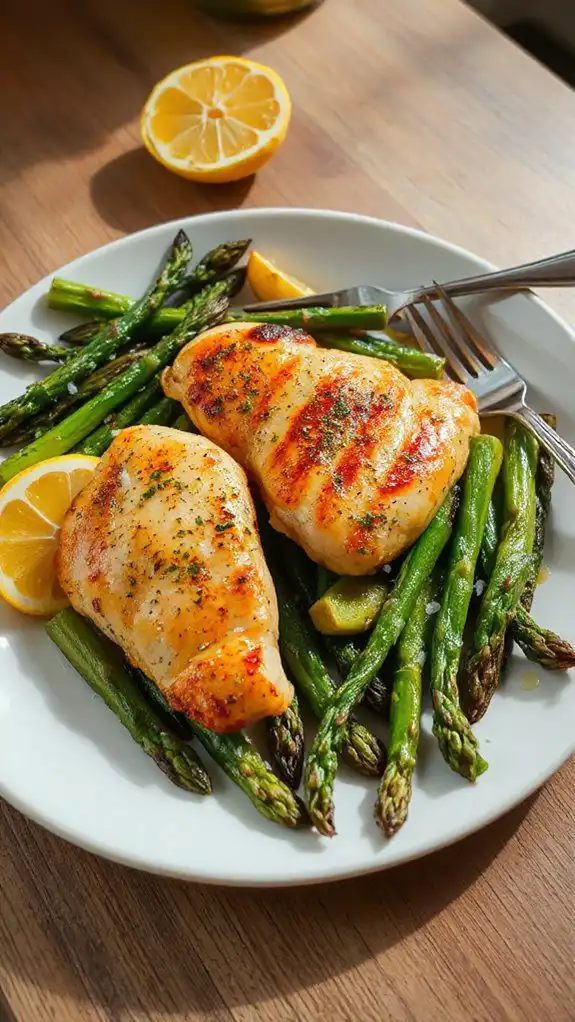 citrusy chicken with asparagus