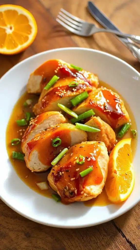 citrusy chicken with glaze