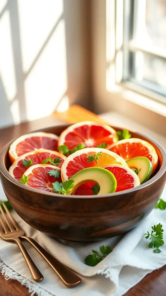 citrusy creamy fruit salad