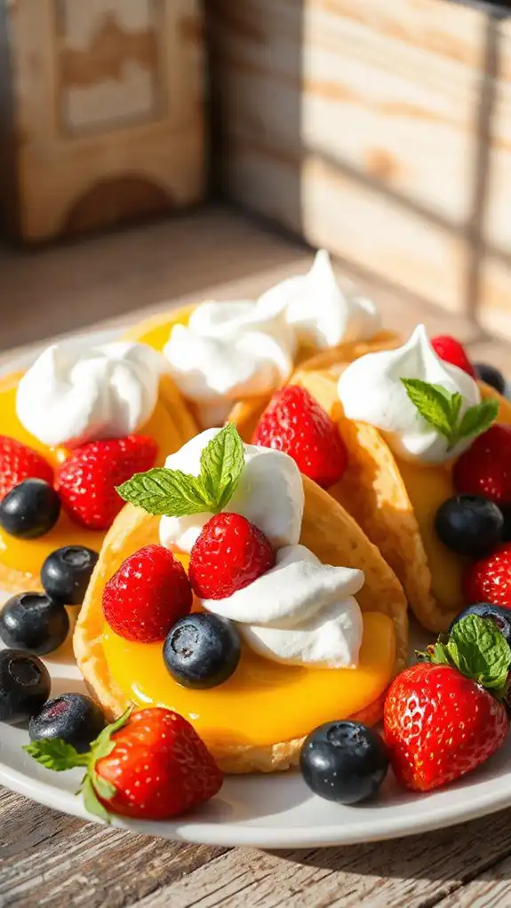 citrusy dessert taco treat