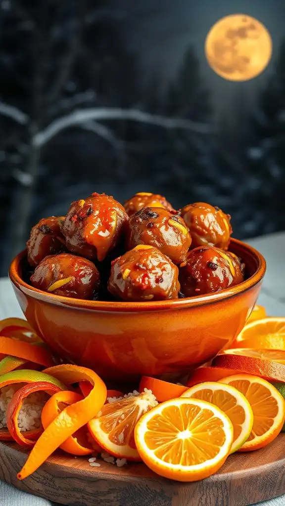 citrusy flavored grilled meatballs