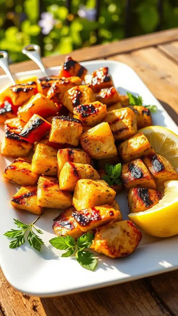 citrusy grilled chicken skewers