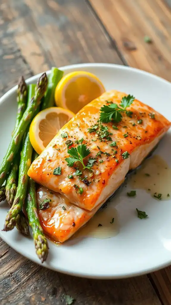 citrusy herb infused baked salmon