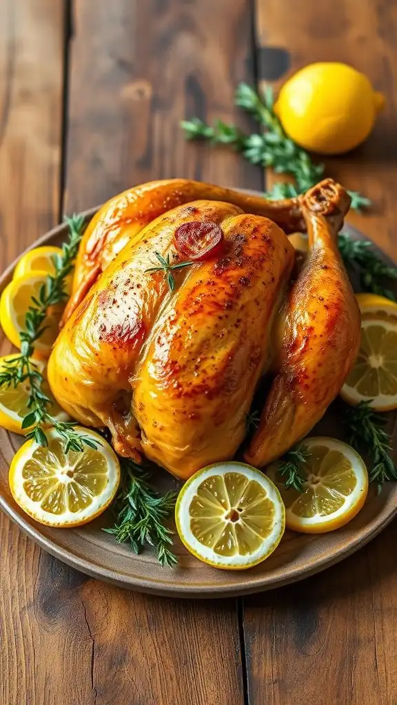 citrusy herb infused roasted chicken