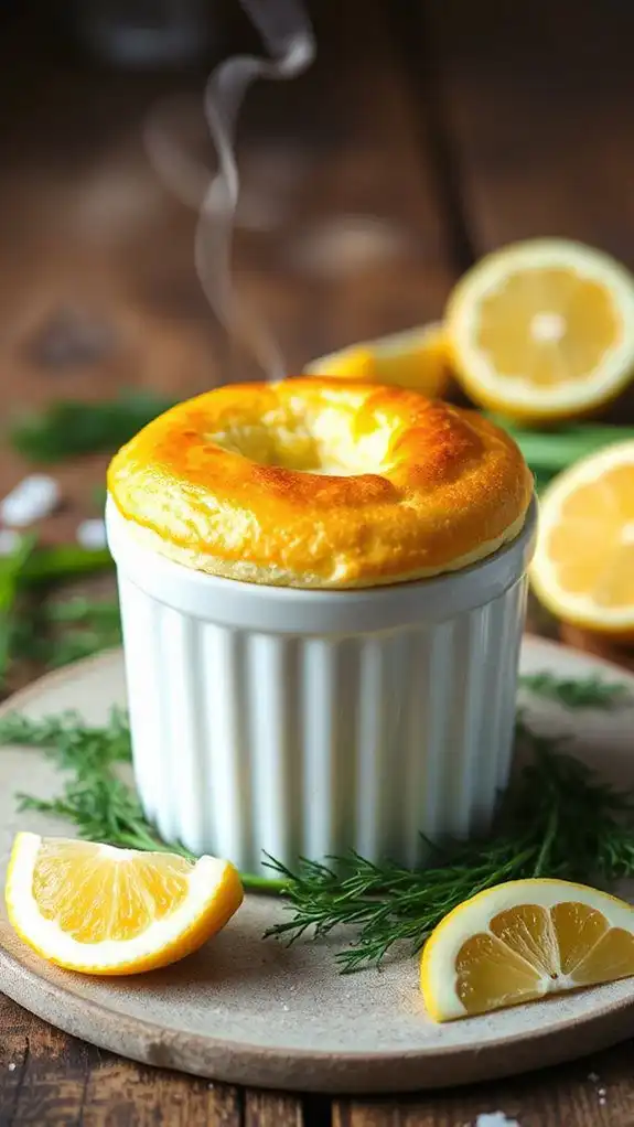 citrusy herb infused souffl delight