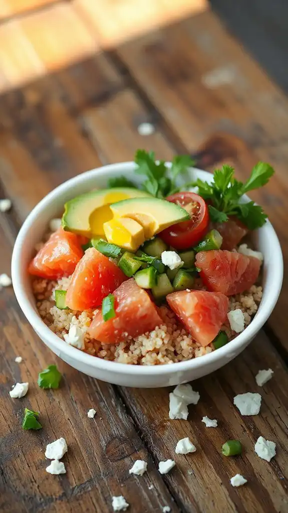citrusy quinoa salad bowl