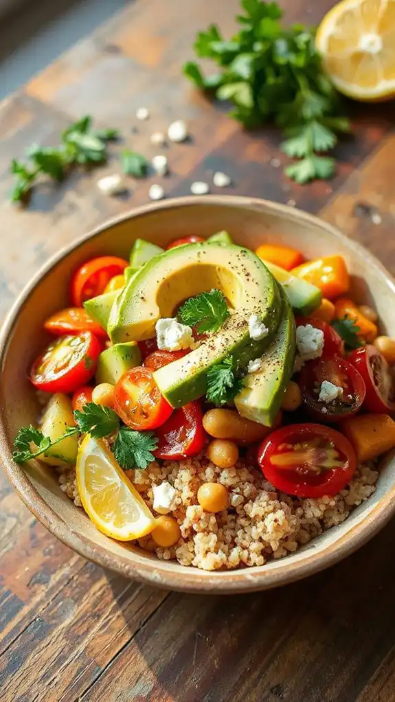 citrusy quinoa vegetable dish