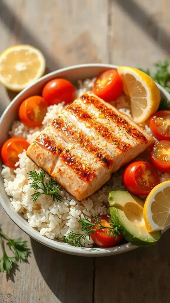 citrusy salmon bowl recipe
