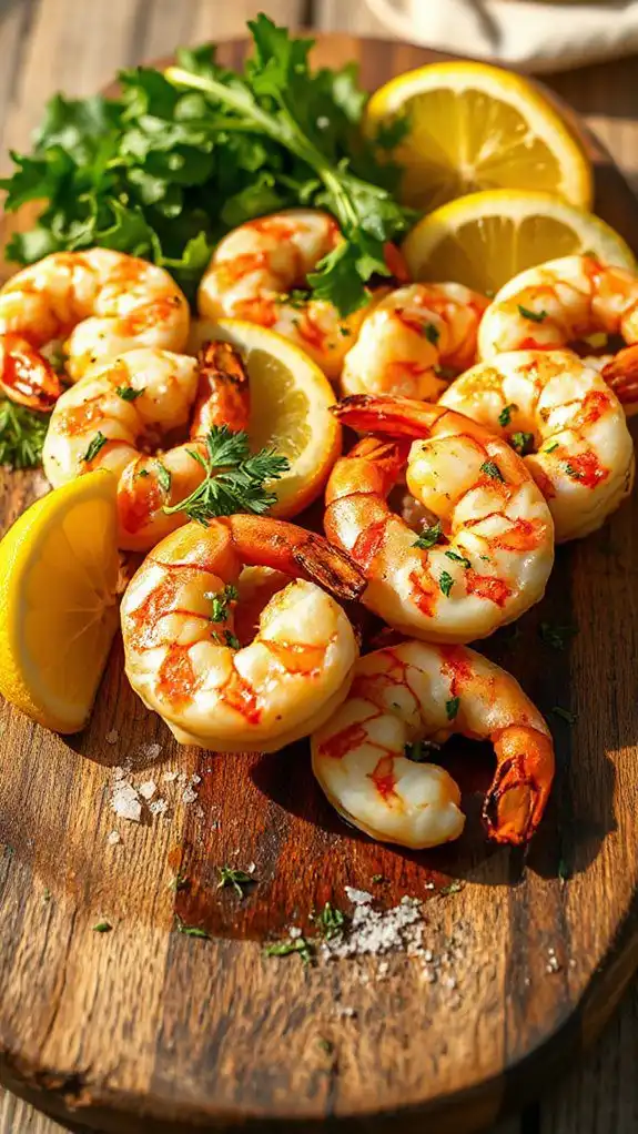 citrusy shrimp on skewers