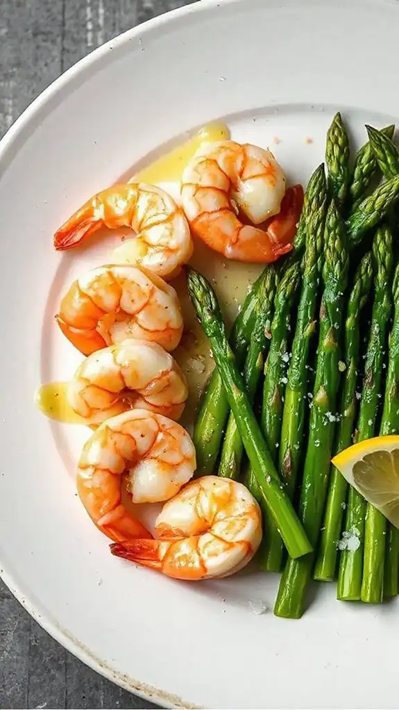 citrusy shrimp with asparagus