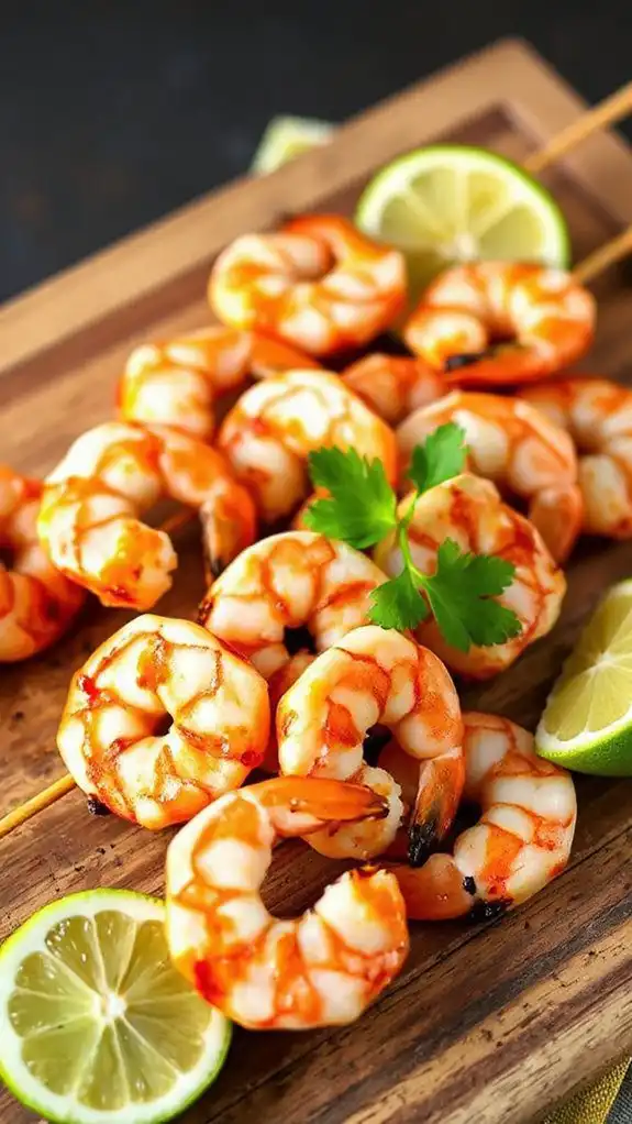 citrusy spicy shrimp skewers