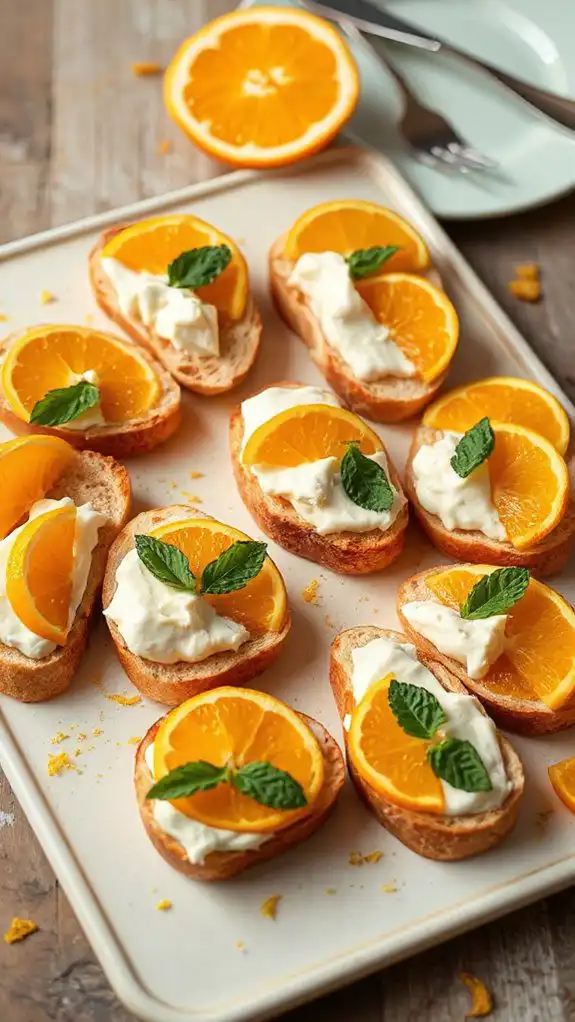 citrusy sweet toasted appetizer