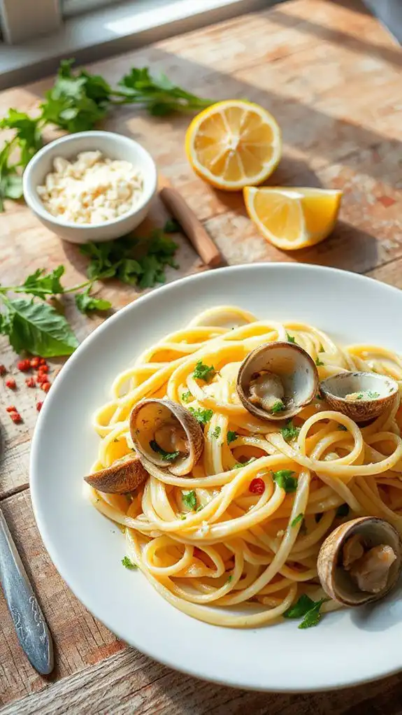 clam sauce with linguine
