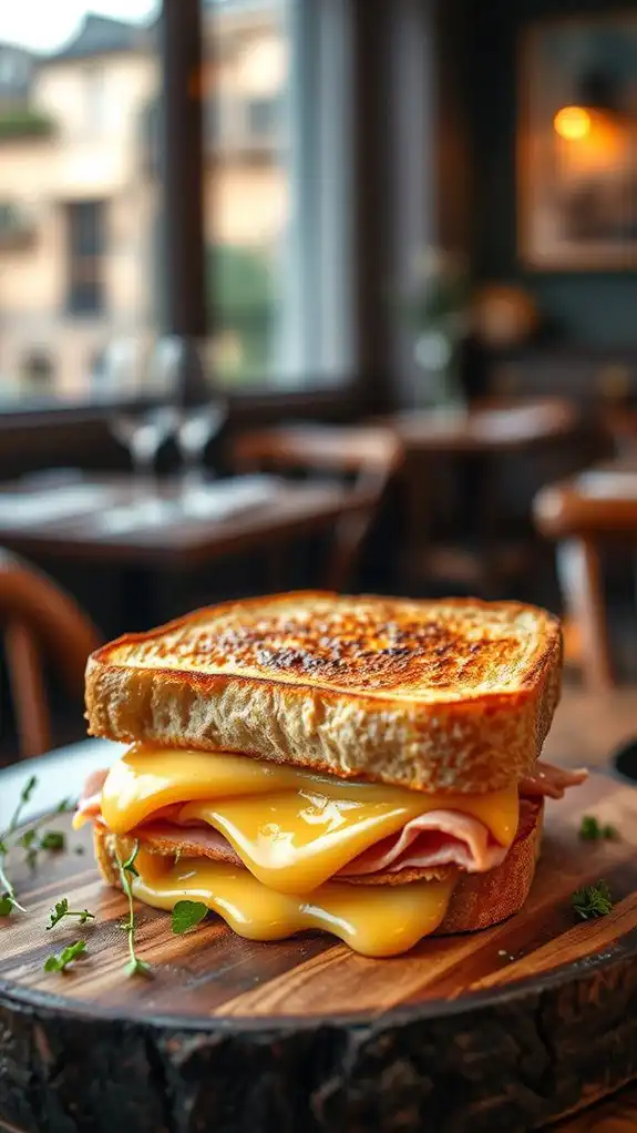 classic french grilled sandwich