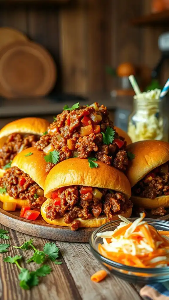 classic messy beef sandwiches