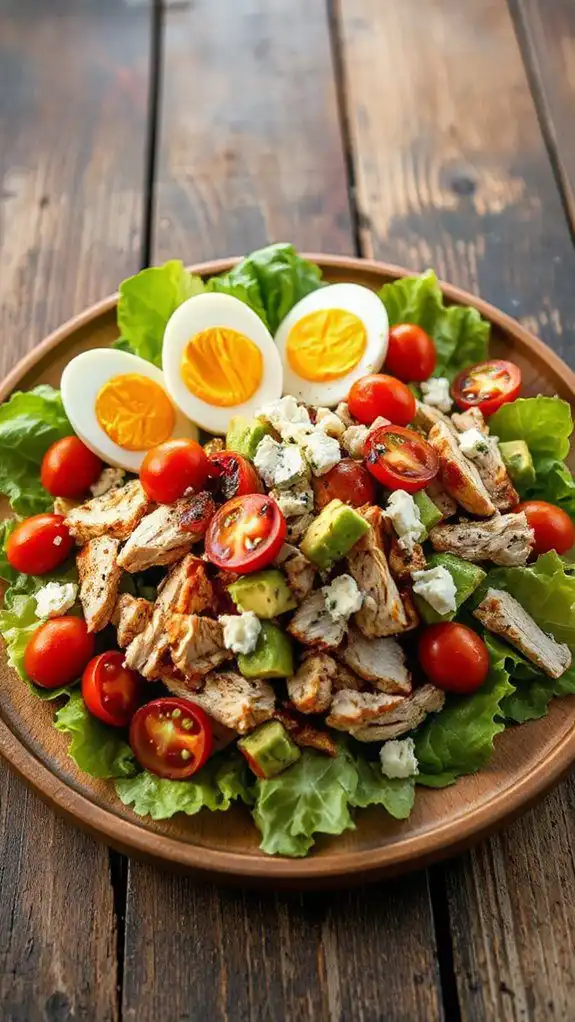 cobb salad with eggs