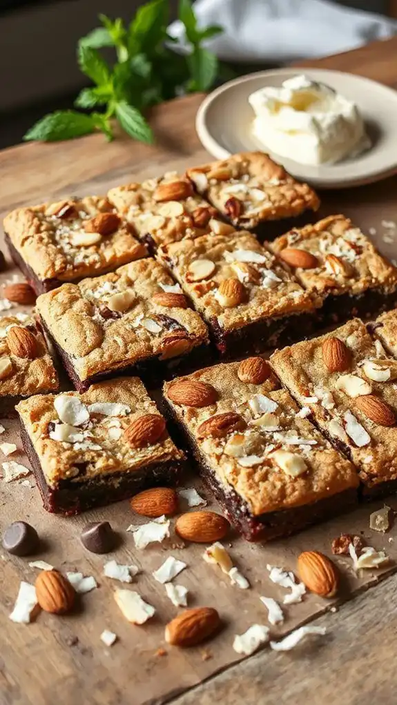 coconut almond chocolate dessert