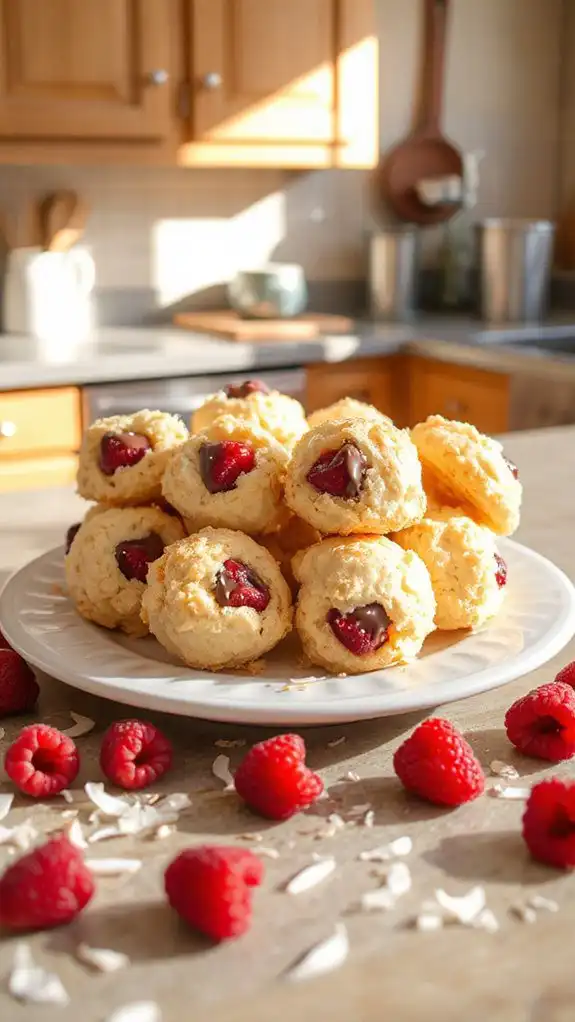 coconut and raspberry treat