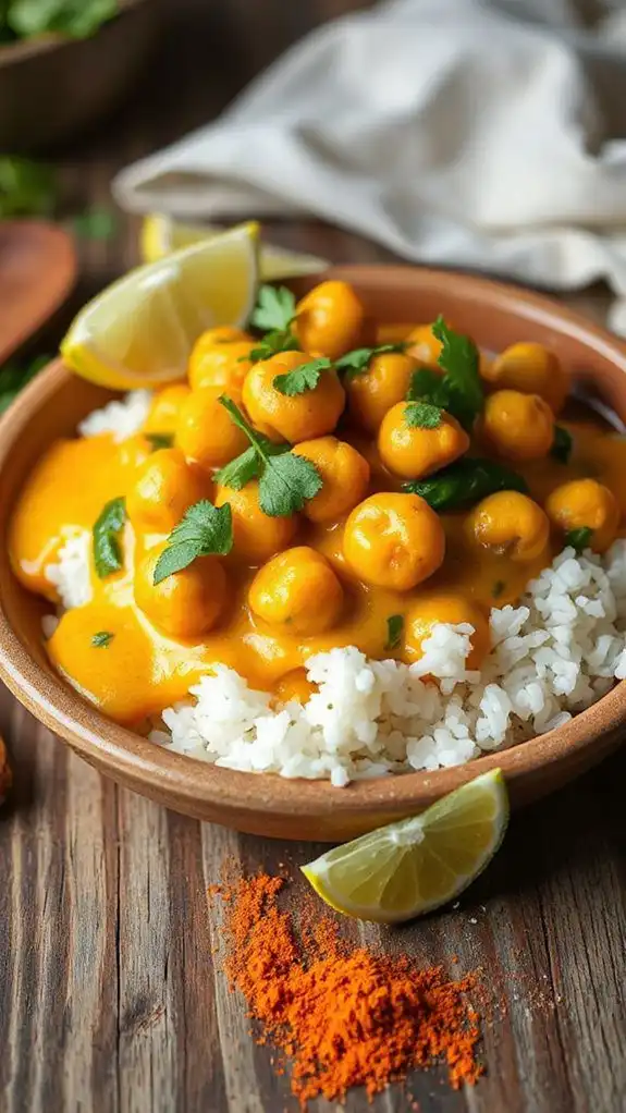 coconut chickpeas rice dish