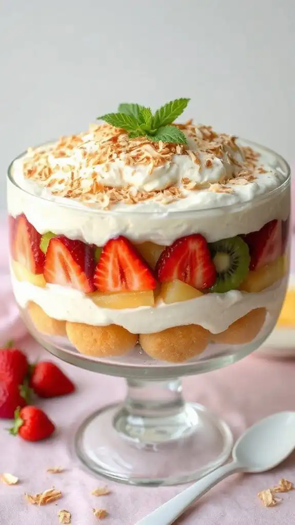 coconut cream dessert layered