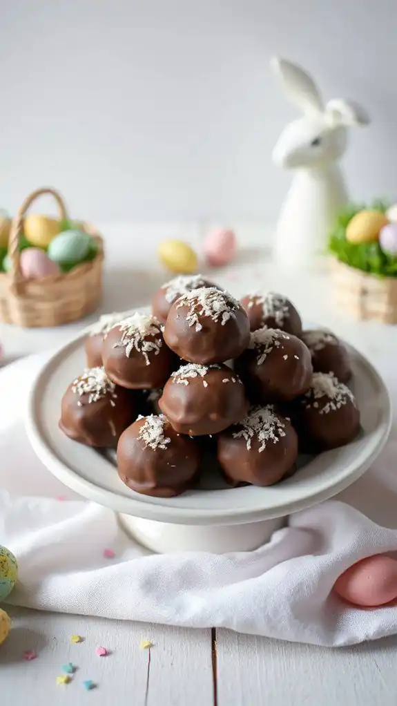 coconut cream easter truffles
