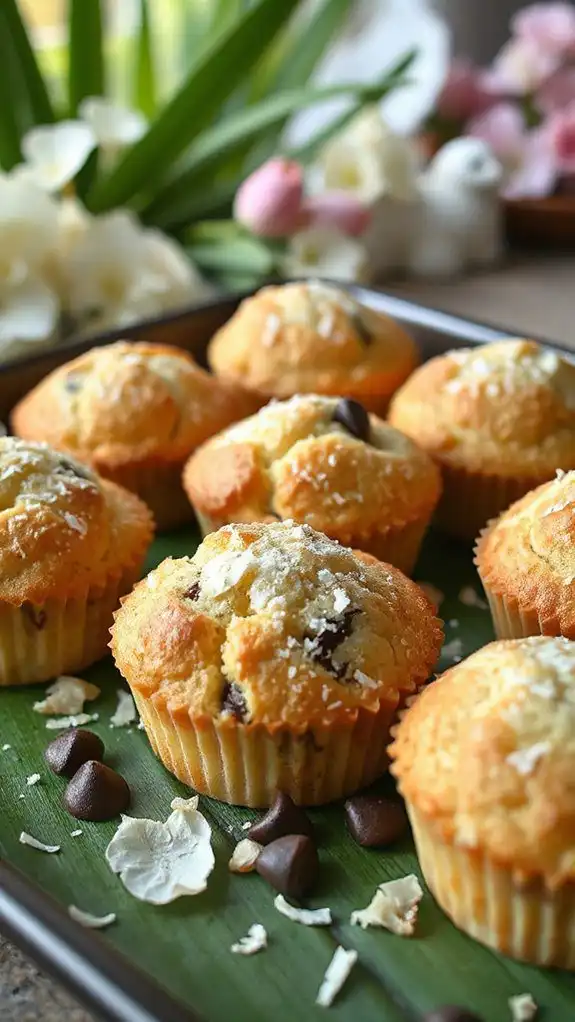 coconut cream flavored muffins