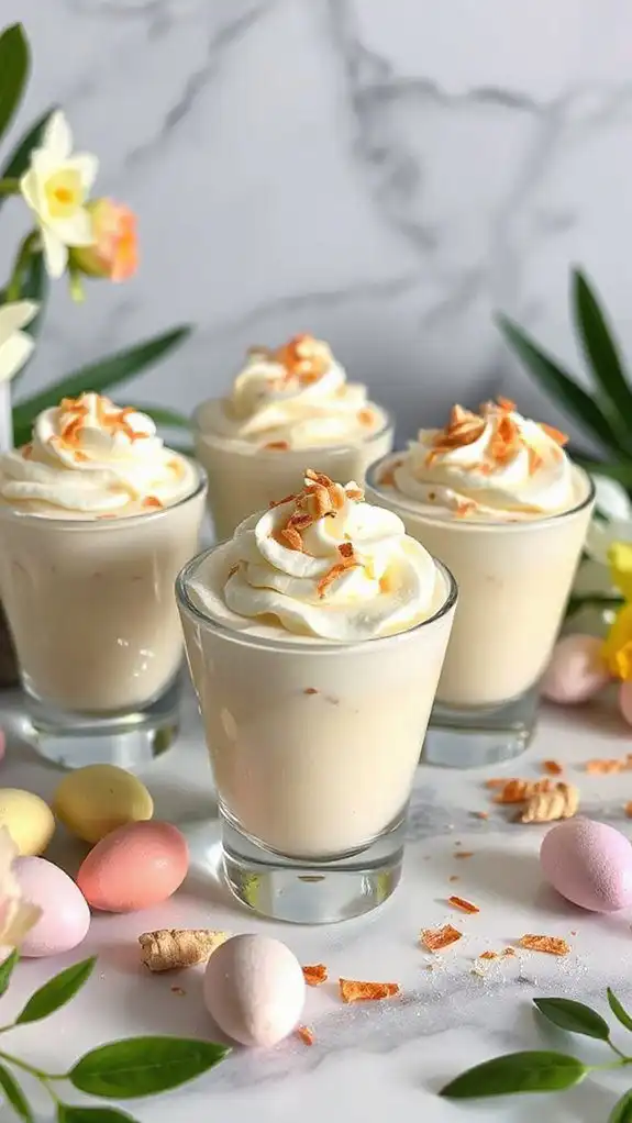 coconut cream pudding shots