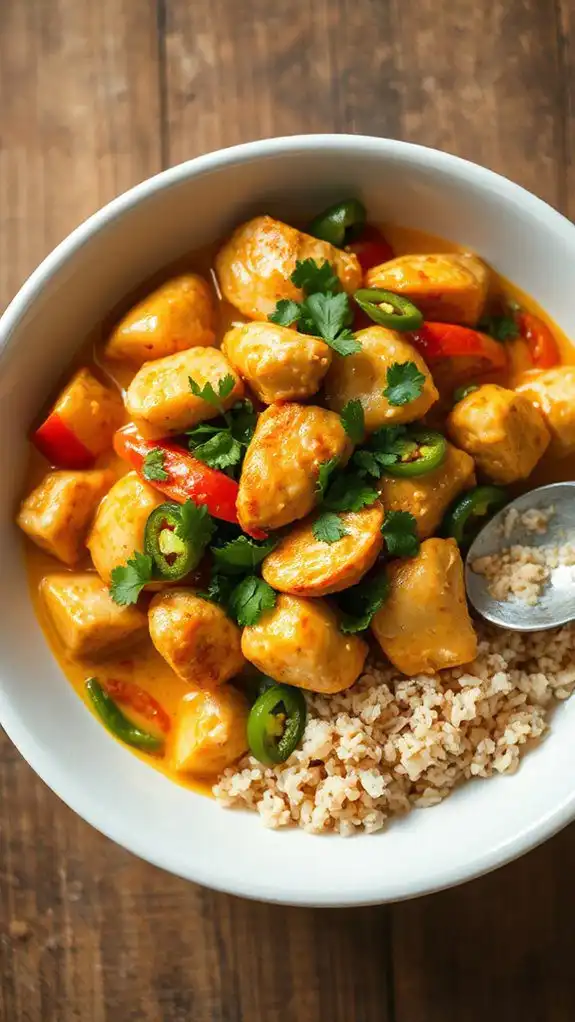 coconut curry chicken stir fry