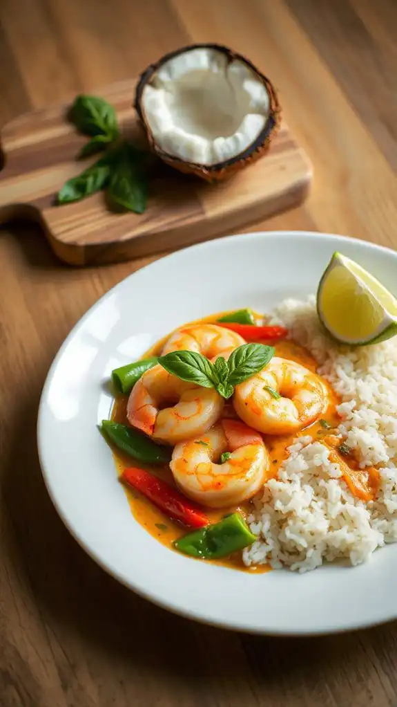 coconut curry shrimp dish