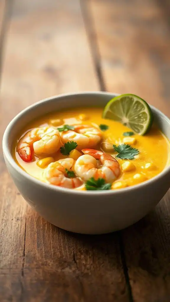coconut curry shrimp soup