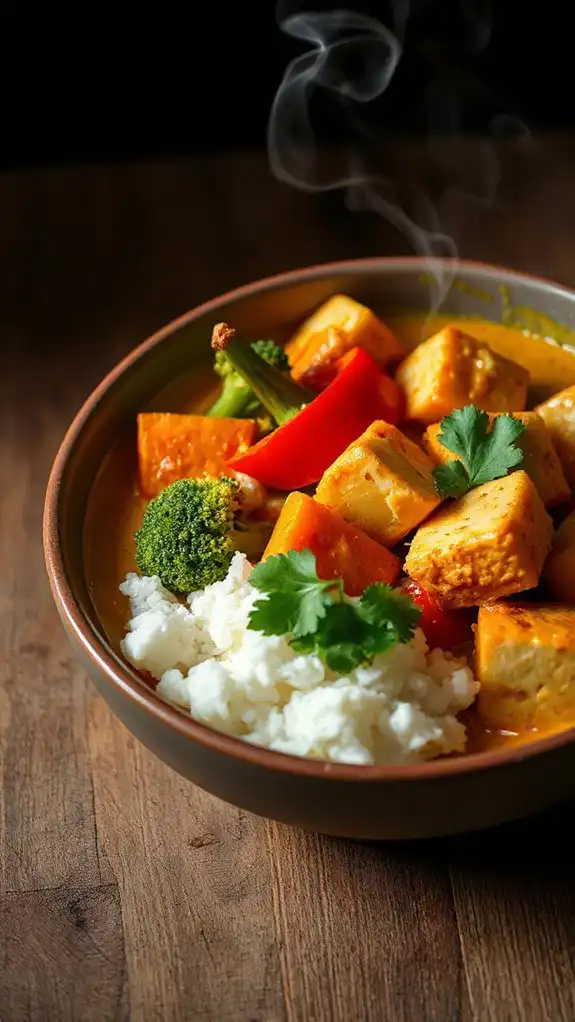 coconut curry tofu vegetables